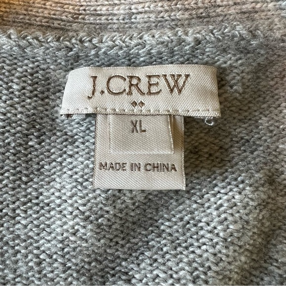 J Crew women’s gray wool blend open front cardigan. Size XL. - Picture 2 of 7